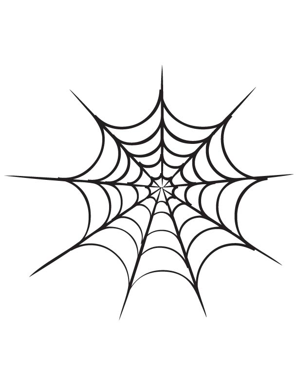 Spider web coloring page Spider web coloring page