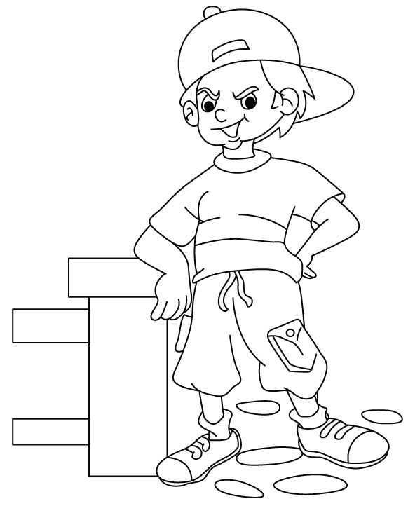 Standing coloring page Standing coloring page