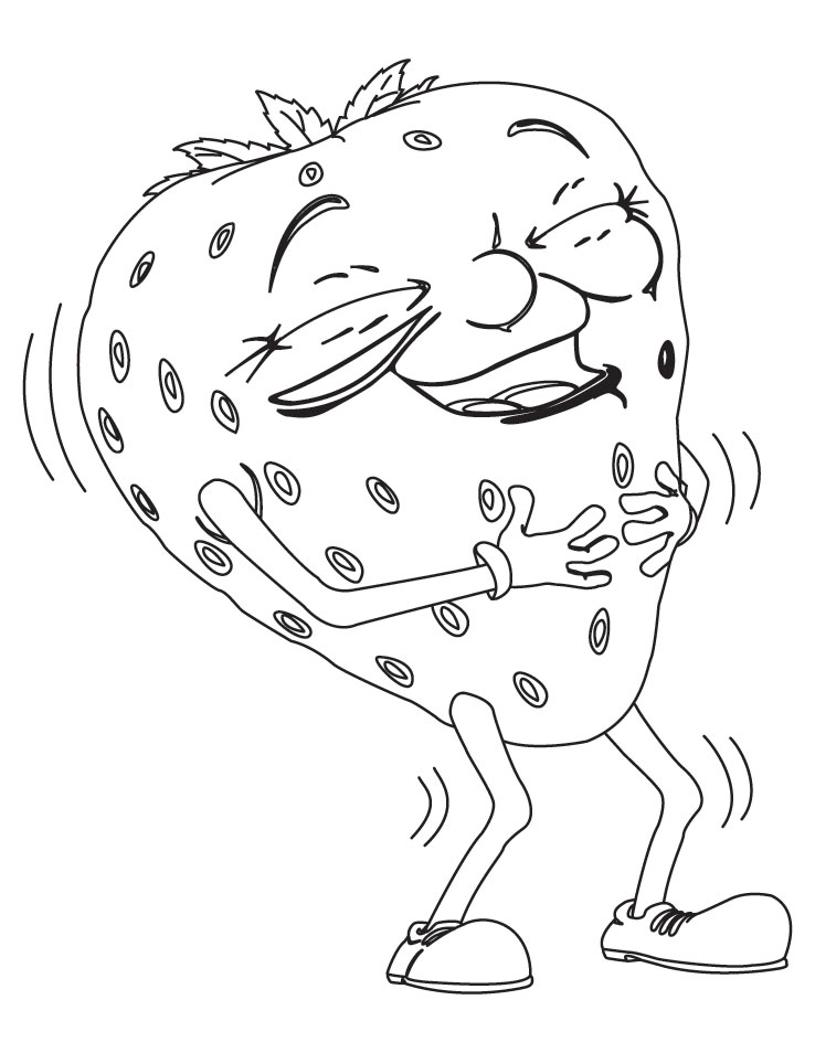 Cartoon strawberry coloring pages Cartoon strawberry coloring pages