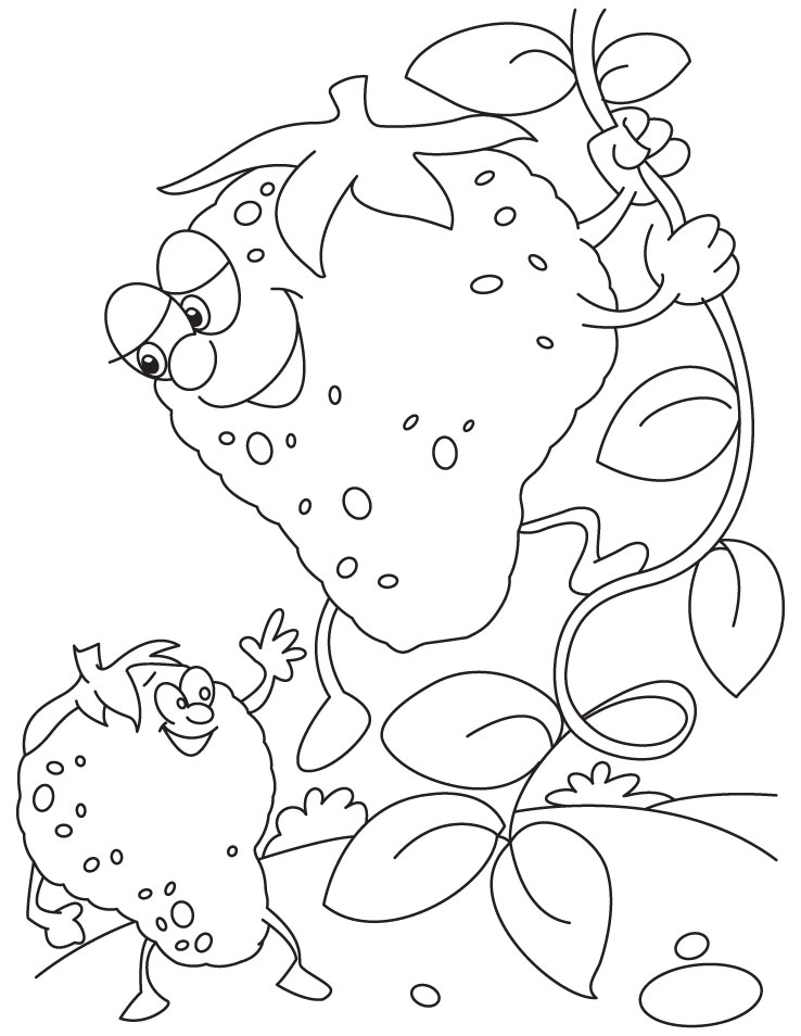 Strawberry playing coloring pages Strawberry playing coloring pages