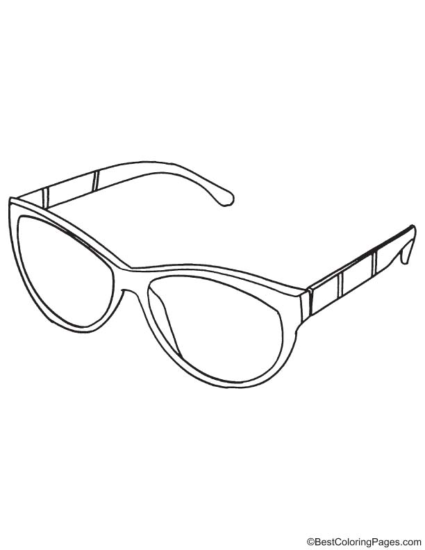 Sunglasses coloring page Sunglasses coloring page