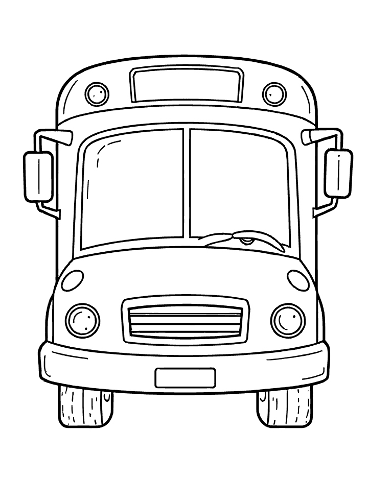 Transport bus coloring page Transport bus coloring page
