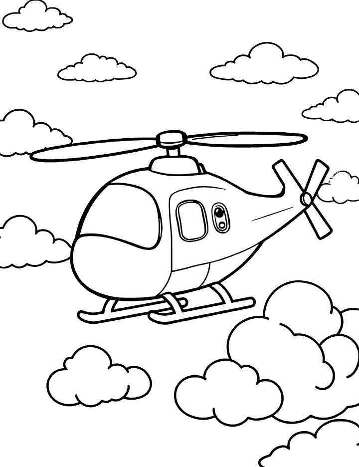 Transport helicopter coloring page Transport helicopter coloring page
