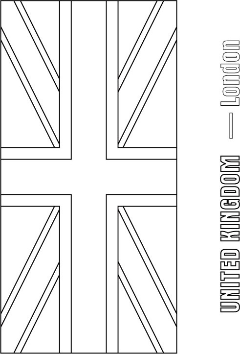 United Kingdom Flag Coloring Page United Kingdom Flag Coloring Page