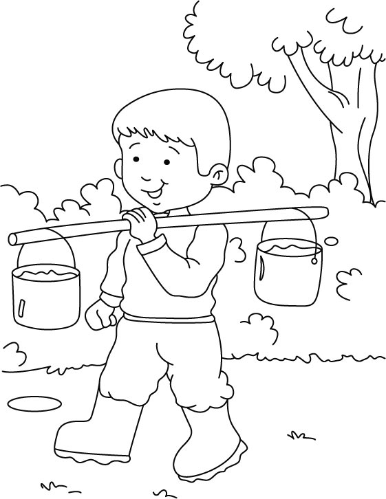 Walking in jungle coloring page Walking in jungle coloring page