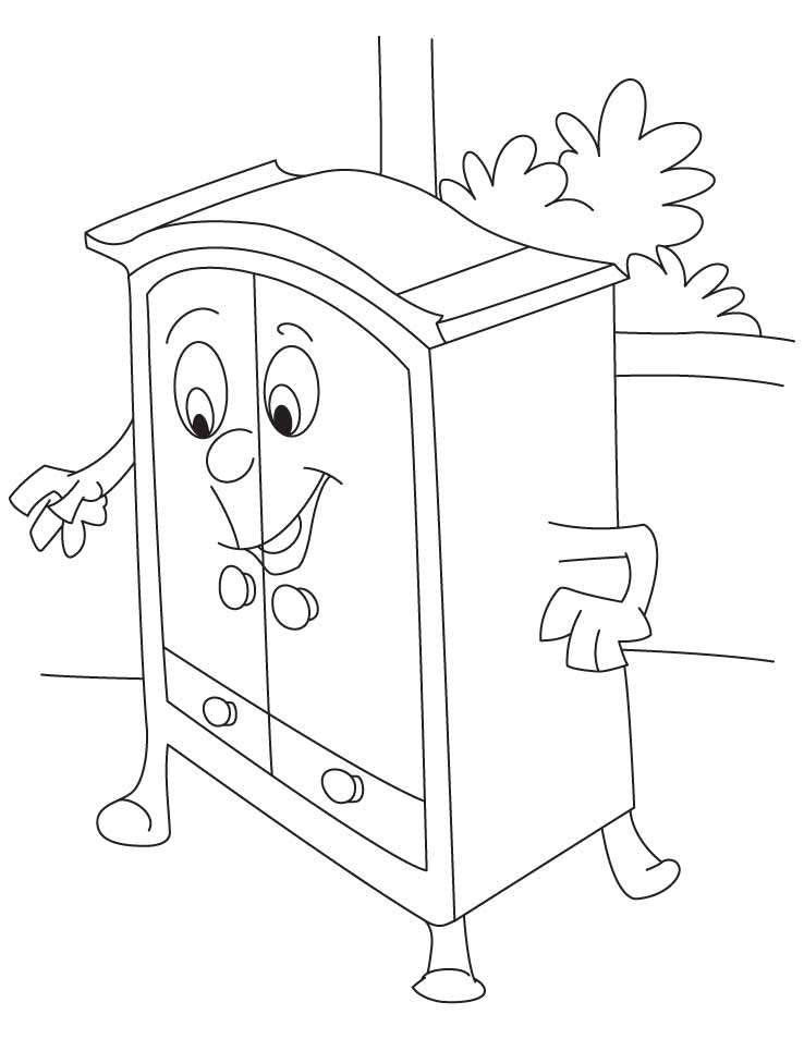 Wardrobe running coloring page Wardrobe running coloring page